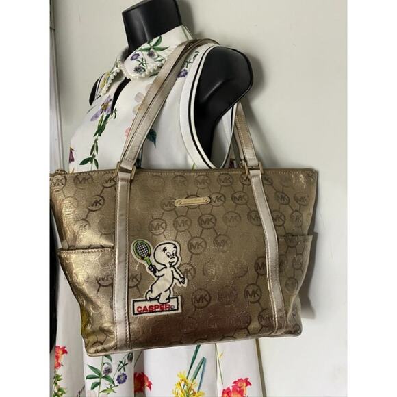 MICHAEL KORS Large Shoulder Bag Gold Customized - Picture 6 of 9